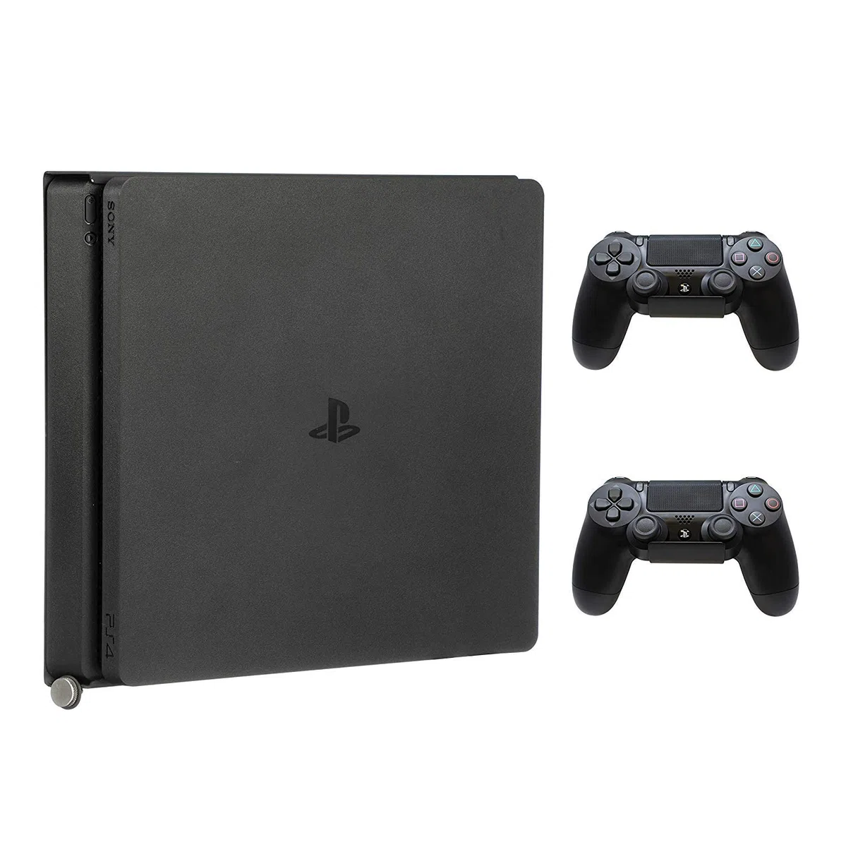 HumanCentric Supporto PS4 per PS4 Slim + 2 supporti per controller Bundle | Montaggio a parete o sul retro della TV