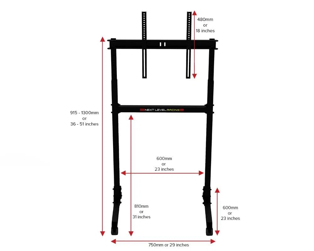 Next Level Racing Free Standing Single Monitor Stand - Not Machine Specific