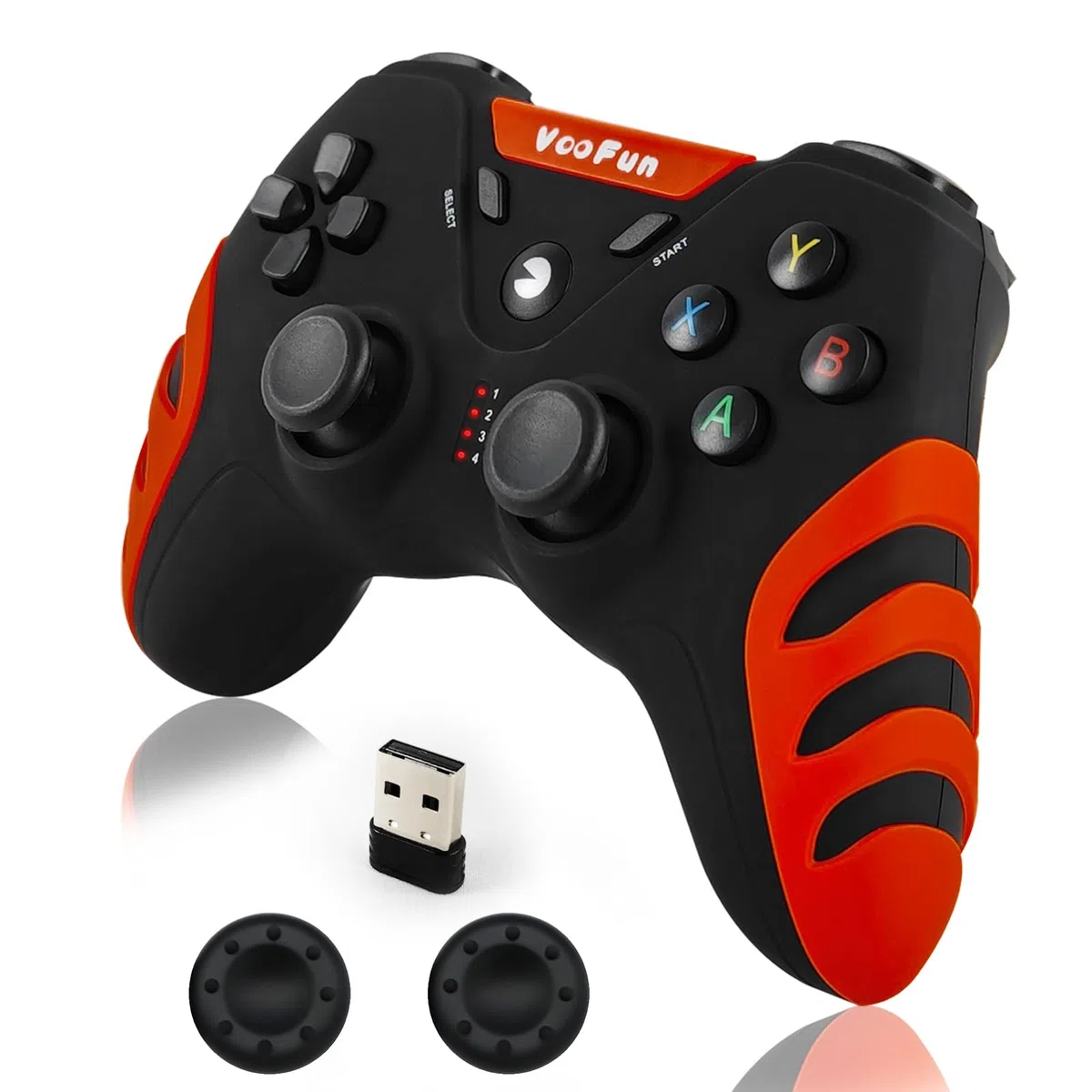VooFun Controller PC, 2,4G Wireless Controller PS3 Joystick PC con Hall Joysticks, Doppia Vibrazione, Gaming Gamepad per PS3, Windows 7/8/10/11, Steam, Laptop, Raspberry Pi, Android TV, TV Box
