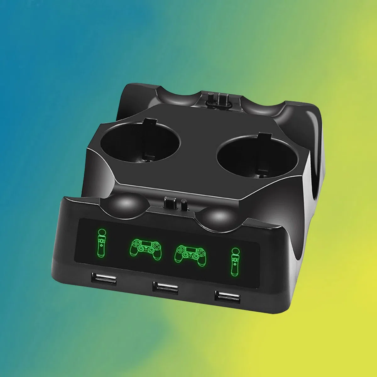 Caricatore Dock di Ricarica Multifunzione, Stazione di Ricarica Rapida Compatibile con Move e VR, Base di Ricarica per Controller