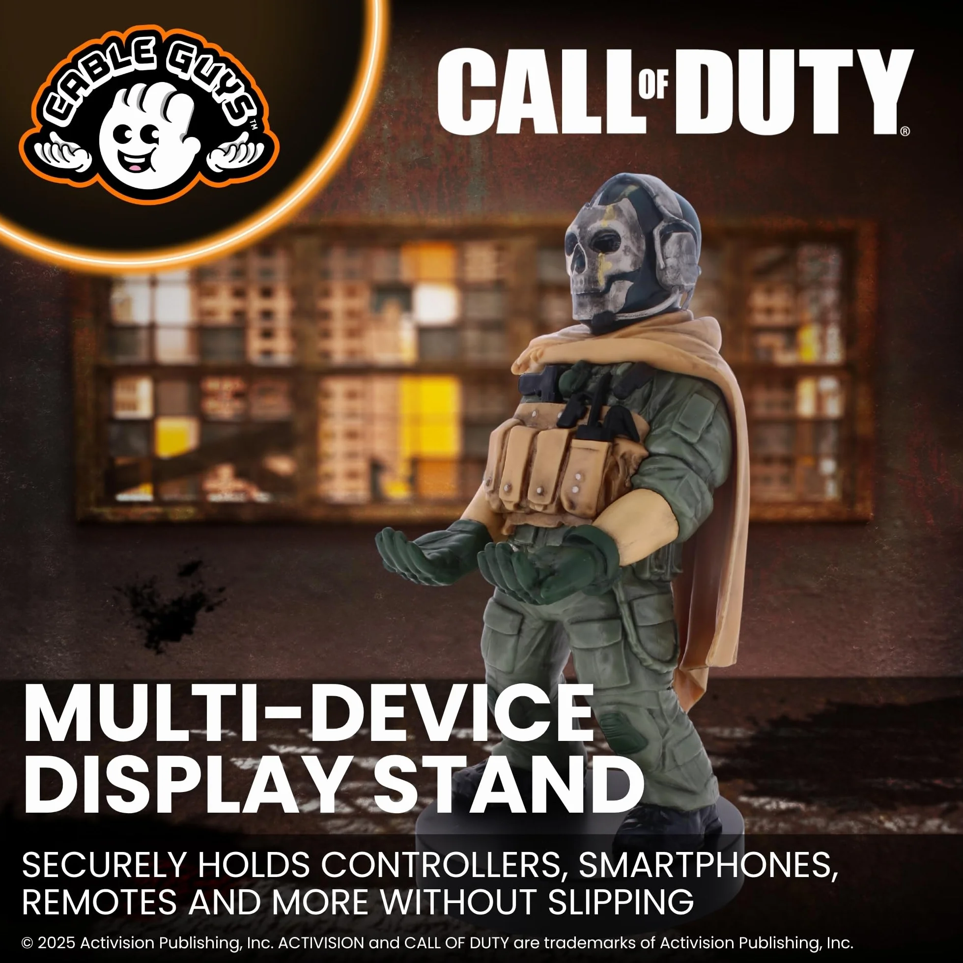 Cableguys Call of Duty Ghost Warzone Supporto Controller e Telefono - Porta Cellulare Compatibile con Xbox, PlayStation e la Maggior Parte dei Controller, Accessori Gaming per Scrivania