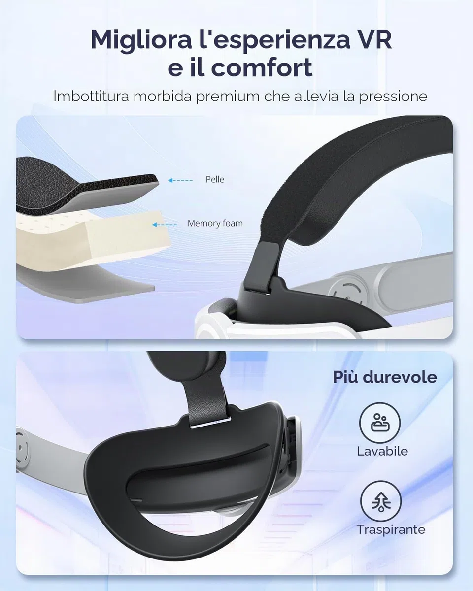 vr Cinturino per la testa compatibile per quest 3S per quest 3 Head Strap per quest 3S/quest 3 Accessori Confortevole Stabile Elite Strap Sostituzione