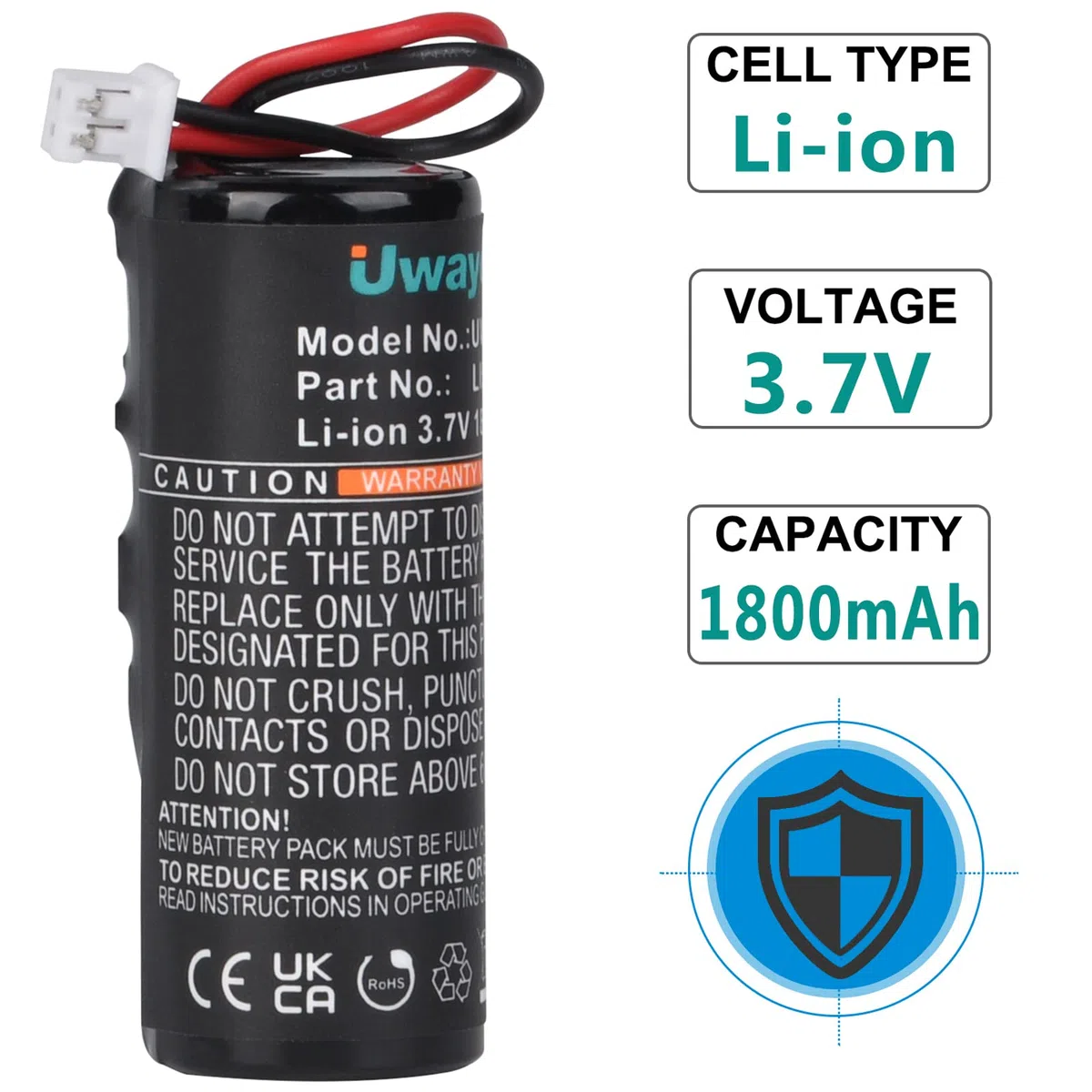 LIS1441 - Batteria di ricambio 1800 mAh per PS3 Move Motion Controller CECH-ZCM1E CECH-ZCM1U Playstation Move Motion Controller, 3,7 V