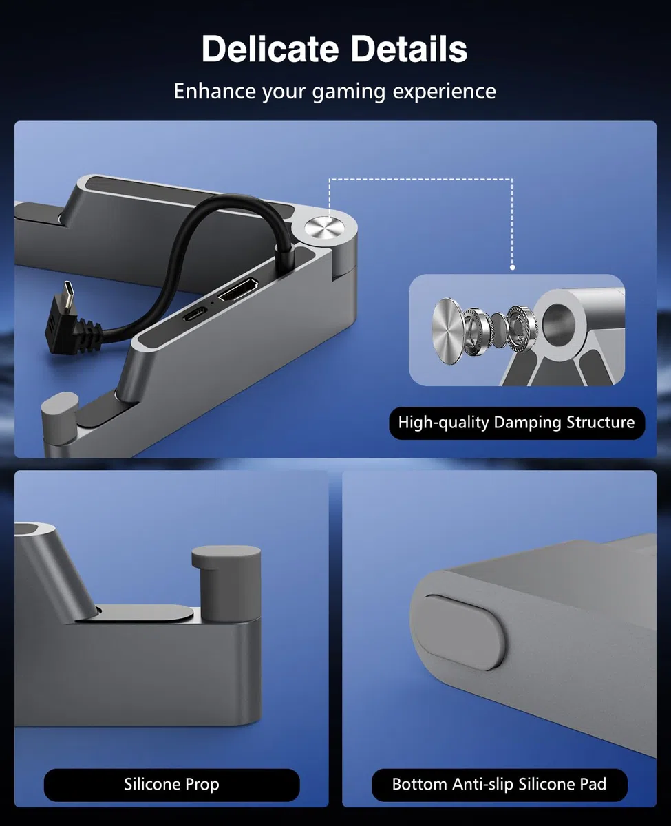 MoKo Switch Dock Compatibile con Nintendo Switch/Switch OLED, Switch TV Dock con 4K HDMI/Type C Porta di Ricarica, Stazione per Switch Ufficiale, Base di Ricarica Supporto per Switch, Grigio