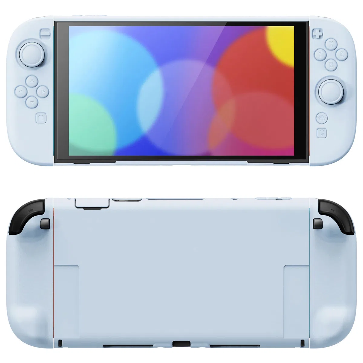 PlayVital per Switch 2 Cover Rigida Dockable, Custodia Protettiva Supporto Pieghevole Accessori per Nintendo Switch 2 Console, Copri Tasti & Gommini per Joycon 2, Celeste