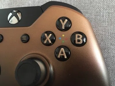Ricambio per Xbox One X S Elite Controller A B X Y pulsanti con lettere Mod Kit (oro)