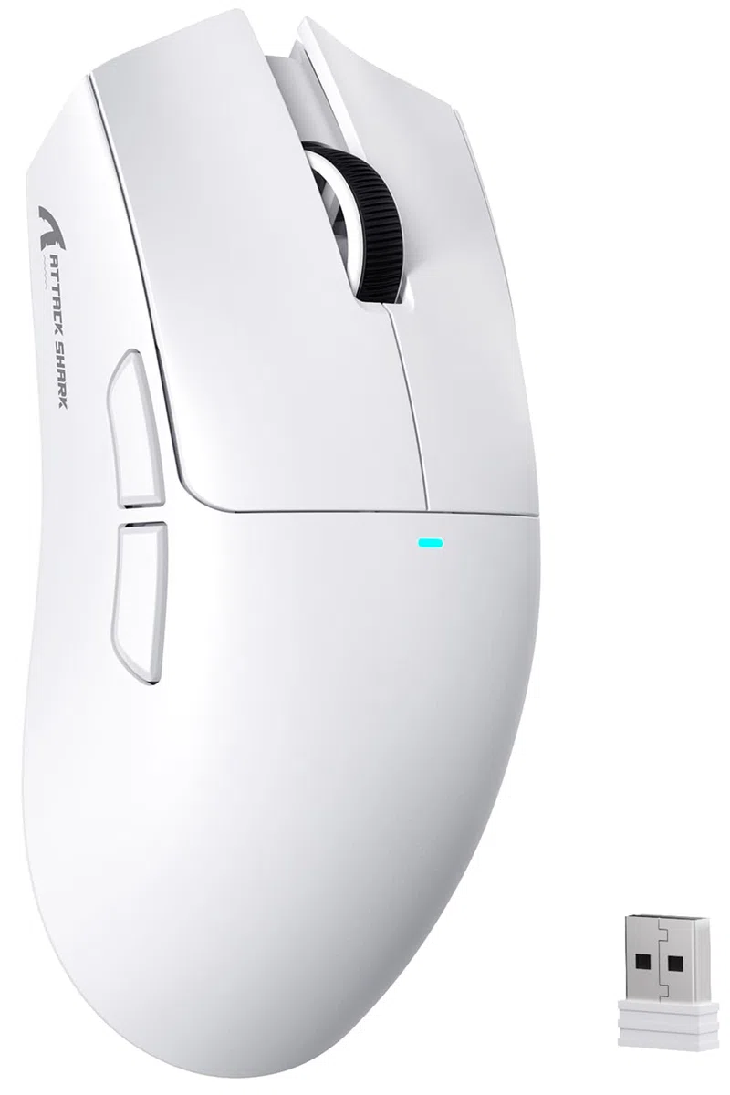 ATTACK SHARK X11SE Mouse da Gioco Wireless, 63g Superleggero con Sensore PixArt PAW3311, 22000 DPI, Tri-Mode BT/2.4 Ghz/Cablato, 1000 Hz, Batteria da 300mAh, Doppio Driver, per PC/Mac (Bianco)