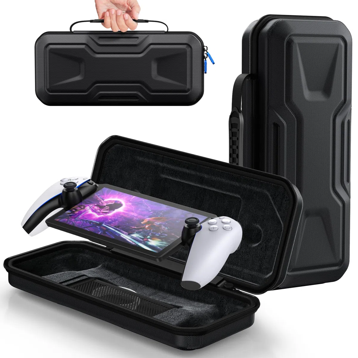 FYOUNG Custodia da trasporto per PlayStation Portal, custodia protettiva rigida portatile da viaggio, custodia protettiva completa, accessori per PlayStation Portal Remote Player