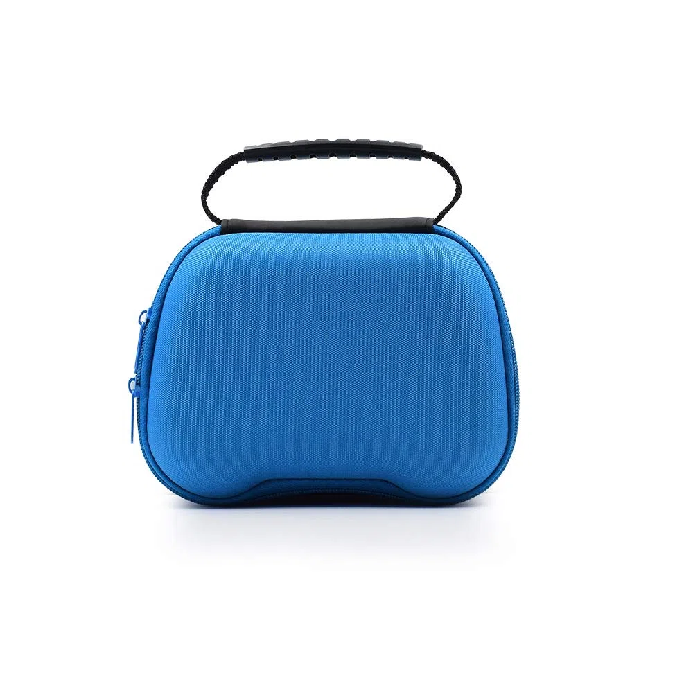 Gamepad Custodia da viaggio con tasca a rete, controller guscio duro borsa di protezione per PS5/PS4/S_witch Pro, 18*15*8cm (Blu)