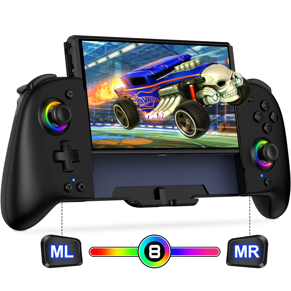 Elegamefy Switch Pro Controller, controller di commutazione manuale con turbo/1000 mAh/giroscopio a 6 assi, vibrazione/interruttore wireless programmabile, per Nintendo Switch/OLED