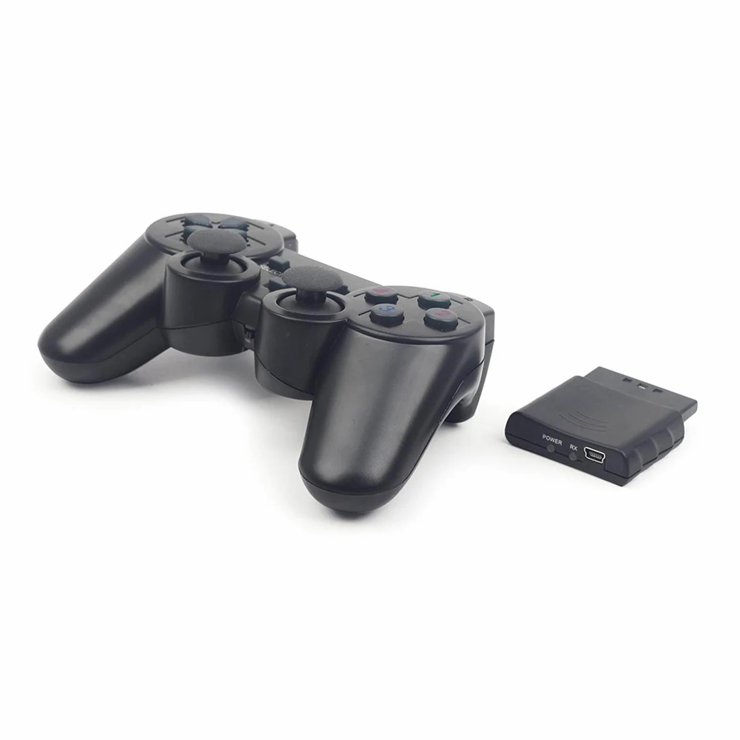 Gembird JPD-WDV-01 - Gamepad Wireless con Vibrazione, PS2/PS3/PC, Colore: Nero
