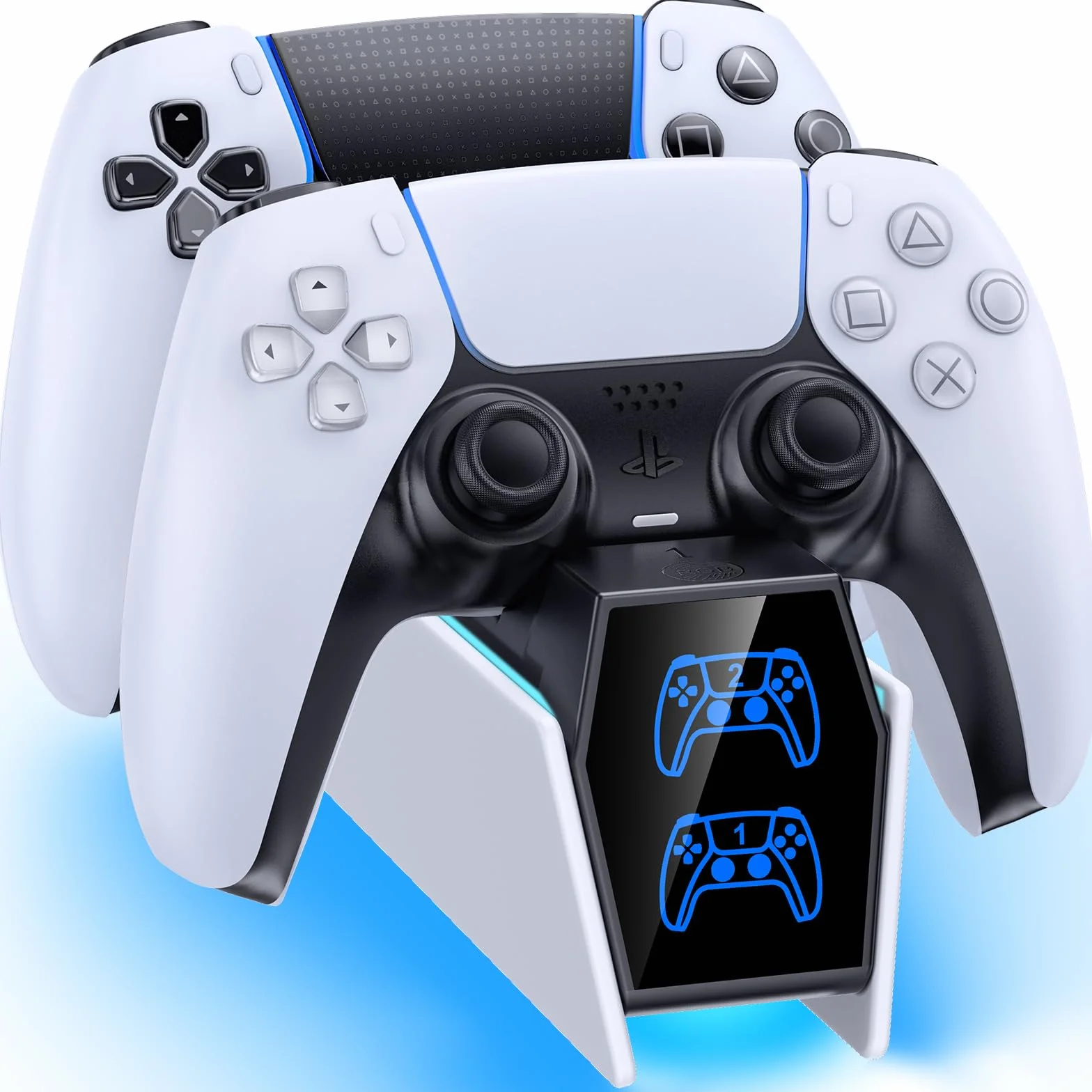 Kytok Ricarica per Controller PS5, Caricatore per Playstation 5 Compatibile con PS5 e PS5 Edge, Base di Ricarica per PS5 Accessori per Playstation 5