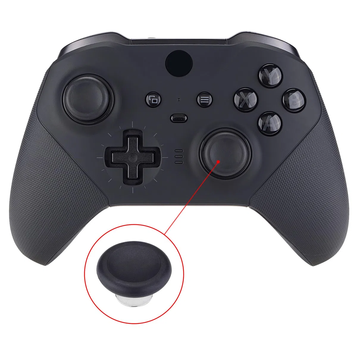 eXtremeRate Levette Analogiche in Metallo per Xbox Elite Series 2 Wireless Controller,Dpad Paddles Palette Pulsanti Tasti Ricambio per Xbox One Elite/Elite Series 2 Core Joystick(13 in 1)-Nero