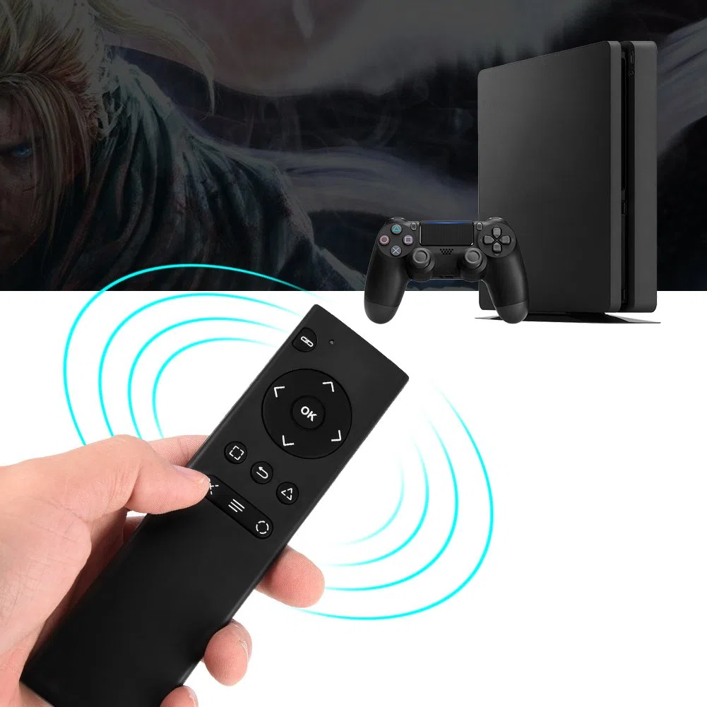 Elprico Telecomando multimediale per PS4,2.4Ghz Telecomando multimediale Dvd Wireless Telecomando multimediale Wireless per 4 PS4