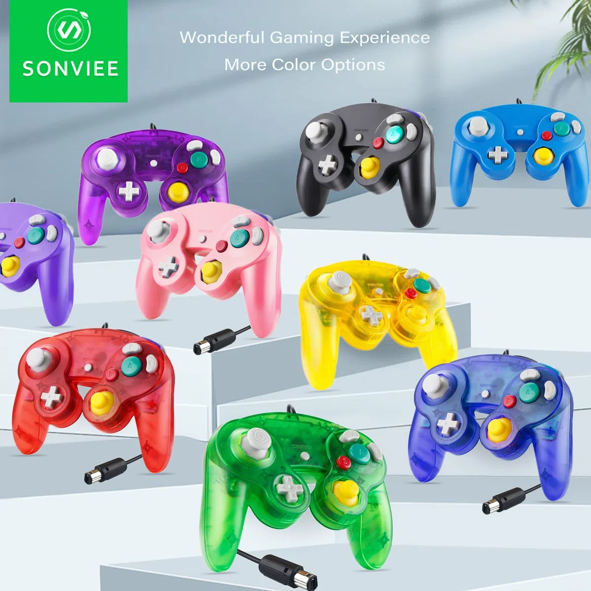 SONVIEE Wired NGC Controller per Game Cube Classic Game Cube NGC Controller Super Smash Bros GC Gamepad per Game Cube GC Mario Party Gamepad Wii U Switch