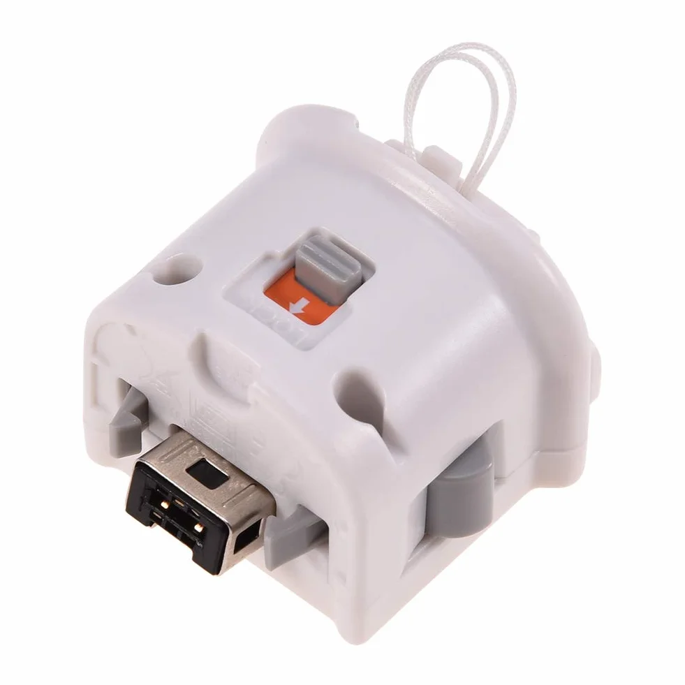 PUSOKEI Adattatore Motion Plus, Acceleratore con Custodia in Silicone, Controller Sensore Motion Plus Esterno per Telecomando , Plug And Play(Bianco)