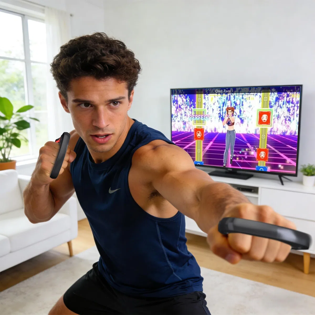 ECHZOVE Impugnatura per Switch Fitness Boxe, Maniglia per Nintendo Switch Boxing - 2 confezioni (nero)