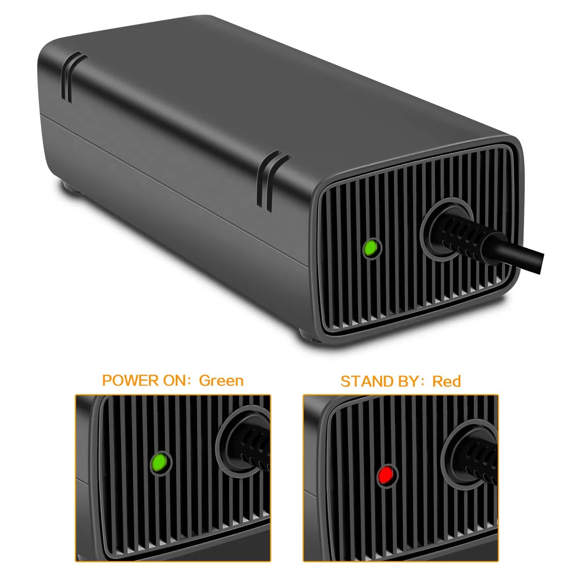 Labtec - Alimentatore Labtec con cavo di alimentazione per console Microsoft Xbox 360 Slim, 100-220 V