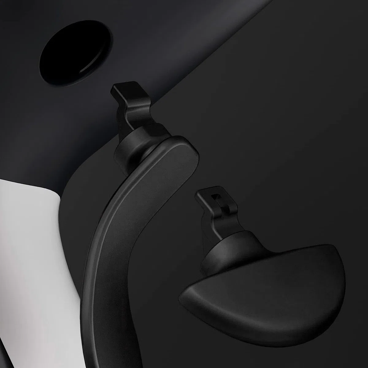 Set di 4 pallet in metallo, 2 paia di bottoni a spalla per controller parti di ricambio per controller Edge (nero)