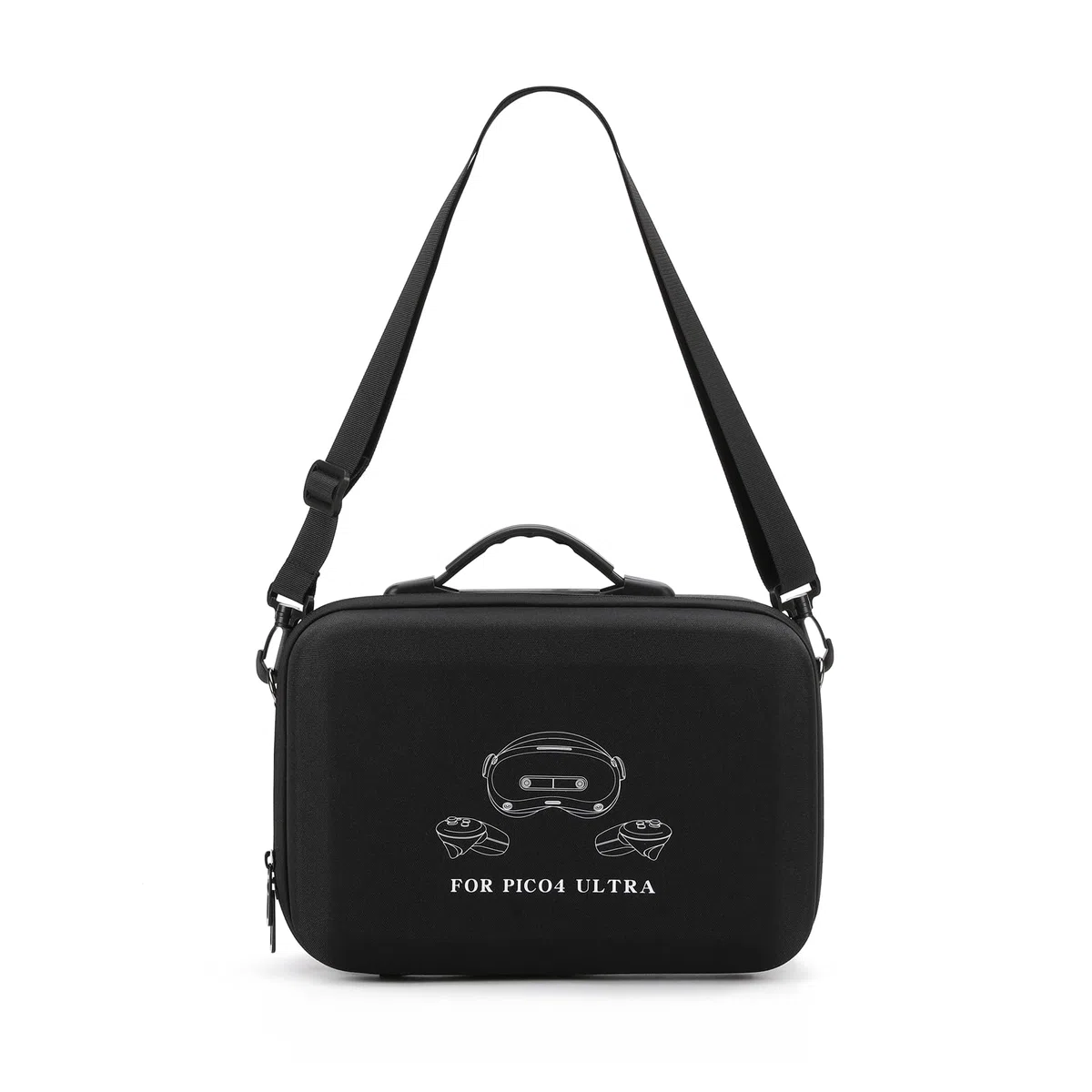 Custodia rigida per accessori Pico 4 Ultra, borsa da viaggio all-in-one, borsa a tracolla per cuffie VR, controller e altri accessori, 31 x 21 x 13,5 cm (nero)