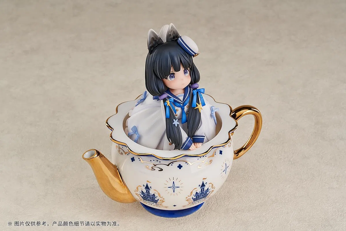 Ribose DLC Series Tea Time Cats Cow Cat Non-Scale ABS & PVC Porcelain Painted Complete Figure