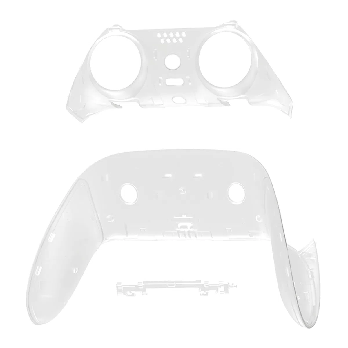 eXtremeRate Guscio decorativo superiore inferiore compatibile con controller p s 5 Edge Controller fai da te Sostituzione anteriore posteriore Clip Shell, Custom Glow in Dark - Copertura piastre verde