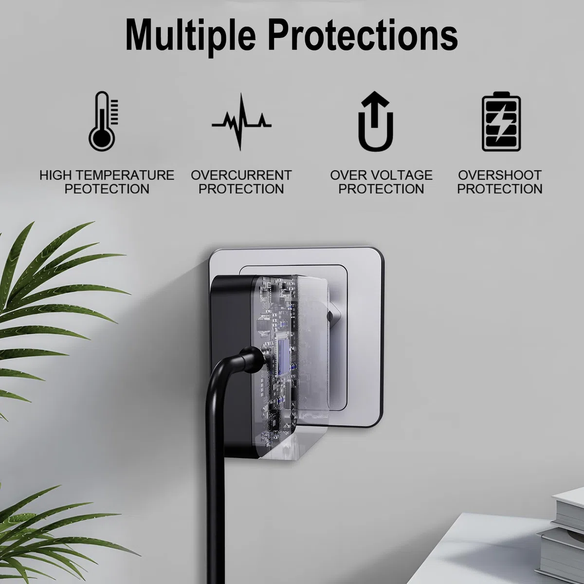 Caricatore USB C 65 W per Nintendo Switch 2, ROG Ally, Steam Deck, tablet, computer portatili, Samsung Galaxy, Pixel, caricatore da muro rapido PD 65 W