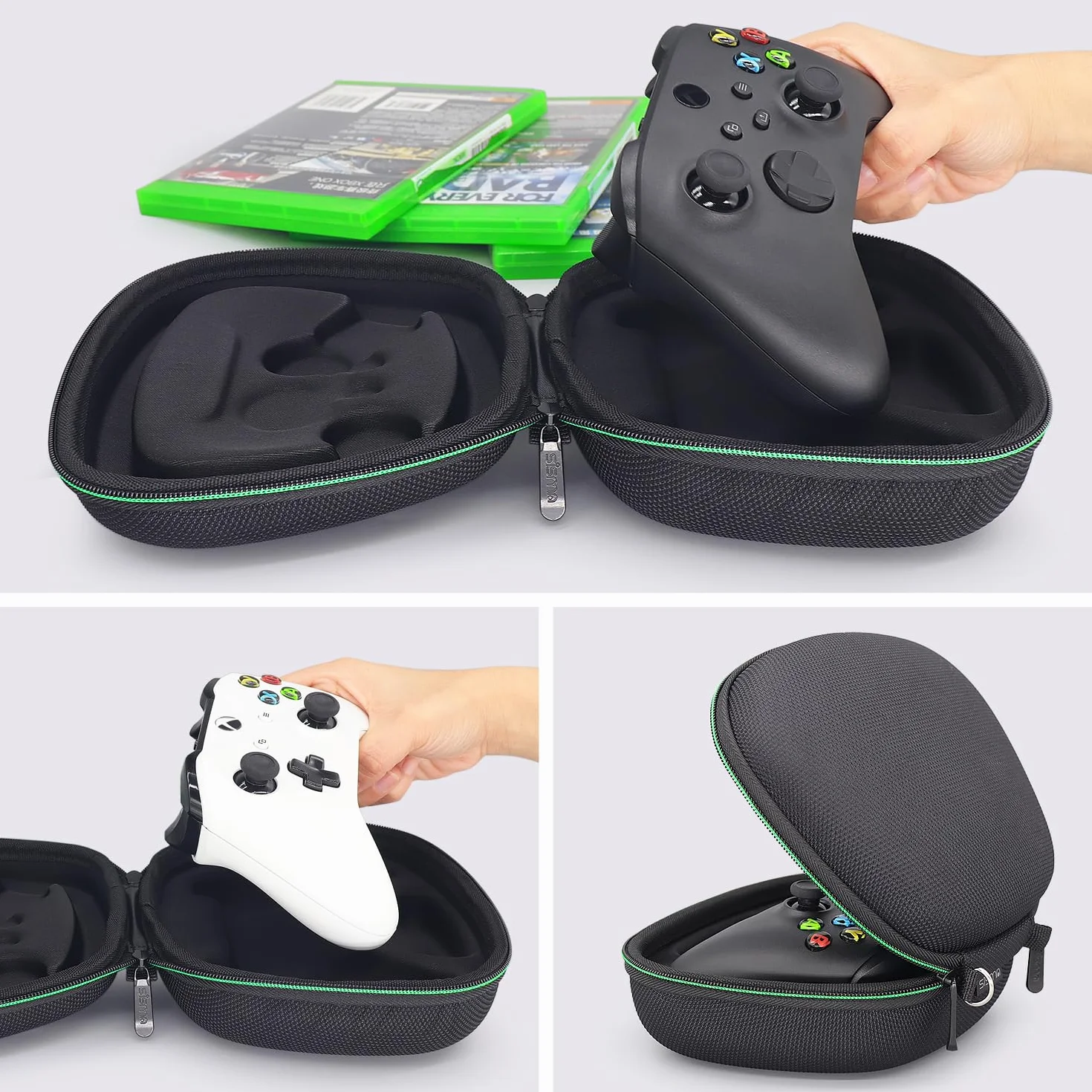sisma Custodia Compatibile con Controller Wireless Xbox Series X S o Core, Custodia da viaggio Cover rigida per Riporre e Proteggere Gamepad Xbox, Facile da trasportare - Nero
