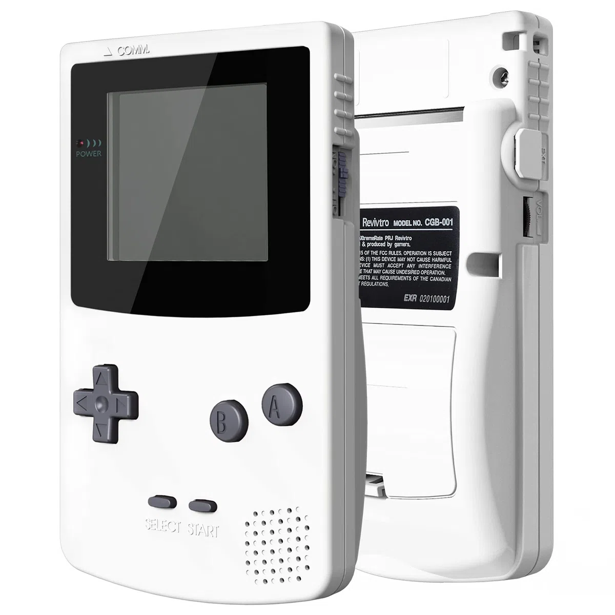 eXtremeRate Cover Custodia Tasti Scocca Pulsanti Shell Ricambio per Gameboy Color Console,Compatibile con GBC OSD IPS&Regular IPS&Standard LCD,Non Include Console&Schermo-Bianco