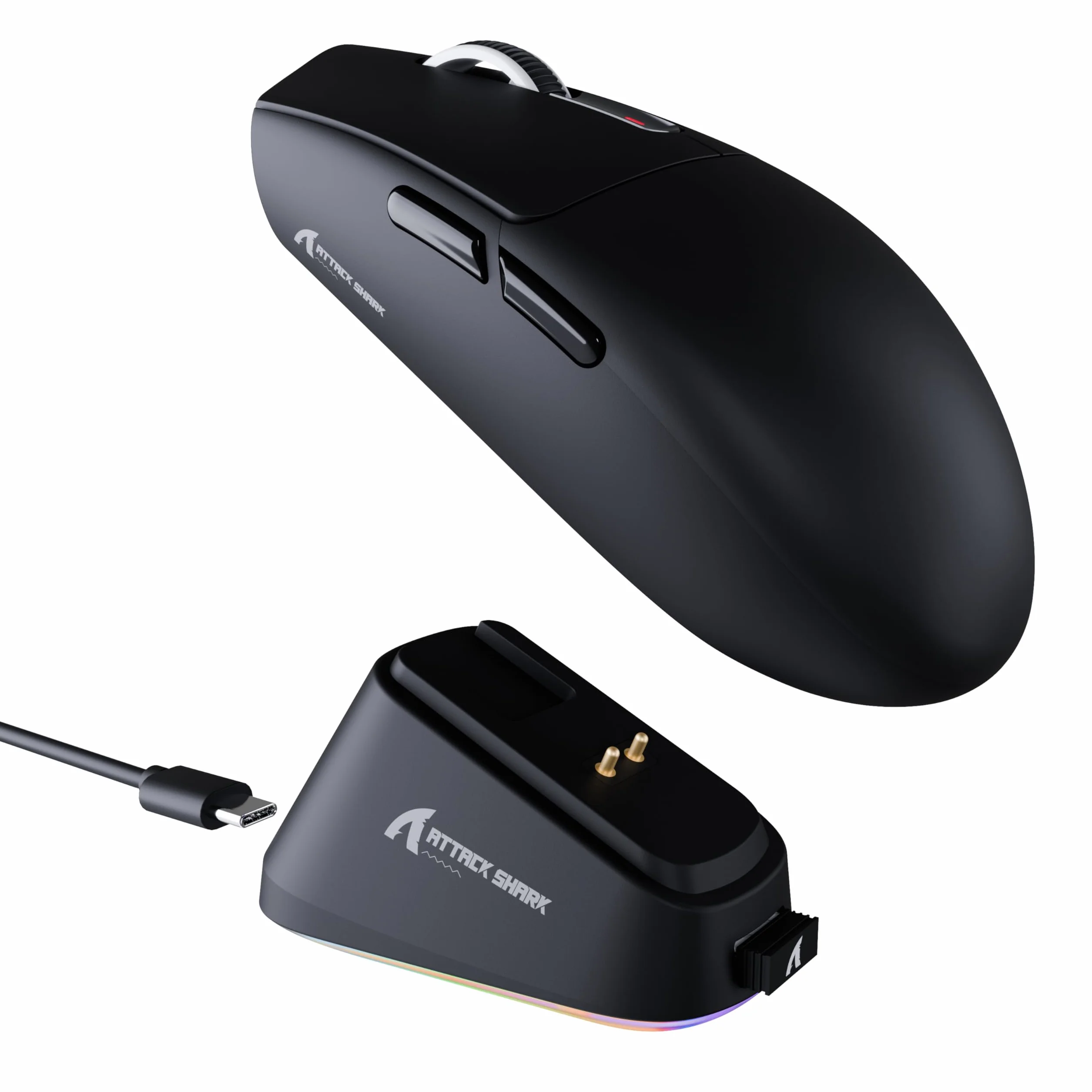 ATTACK SHARK G3PRO Gaming Mouse with Magnetic Charging Dock, PixArt PAW3311 Gaming Sensor, BT/2.4G Wireless/Wired Gaming Mouse, 25000 DPI, Gamer Mice for Win11/Xbox/PS/Mac (Black)
