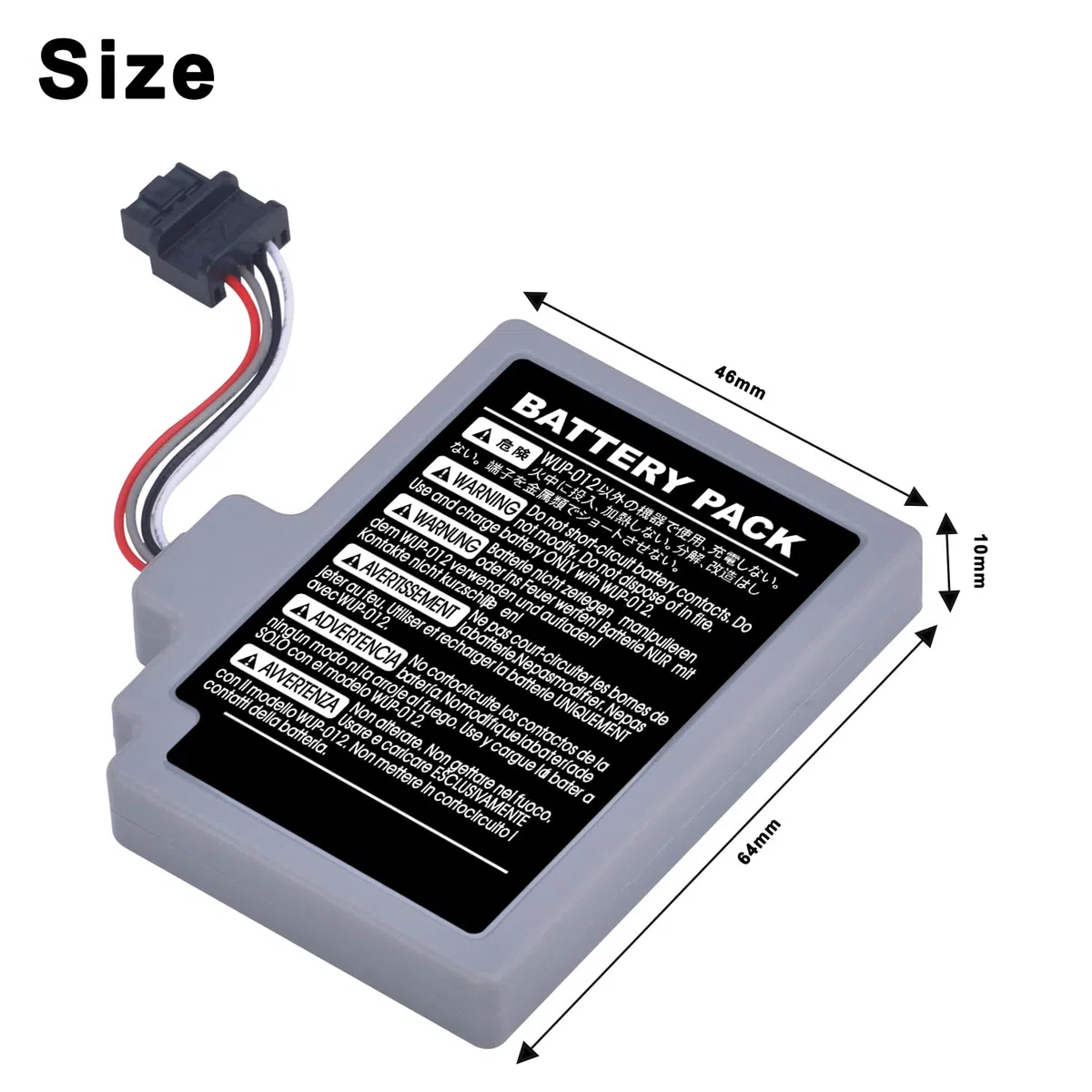 Batteria 2000 mAh Wii U Gamepad Controller Batterie di ricambio per Wii U Gamepad Controller 3,7 V Alta Capacità con Cacciavite