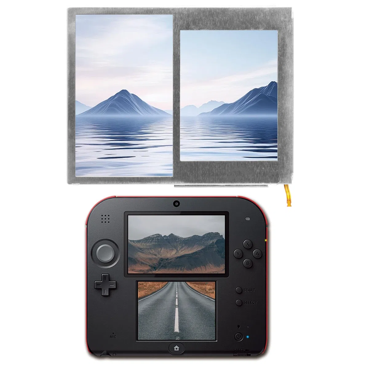 LCD Schermo 2DS LCD Display 2 DS Sostituzione Schermo 2DS 2 DS Display con Riparazione Strumenti (senza Touch Screen)