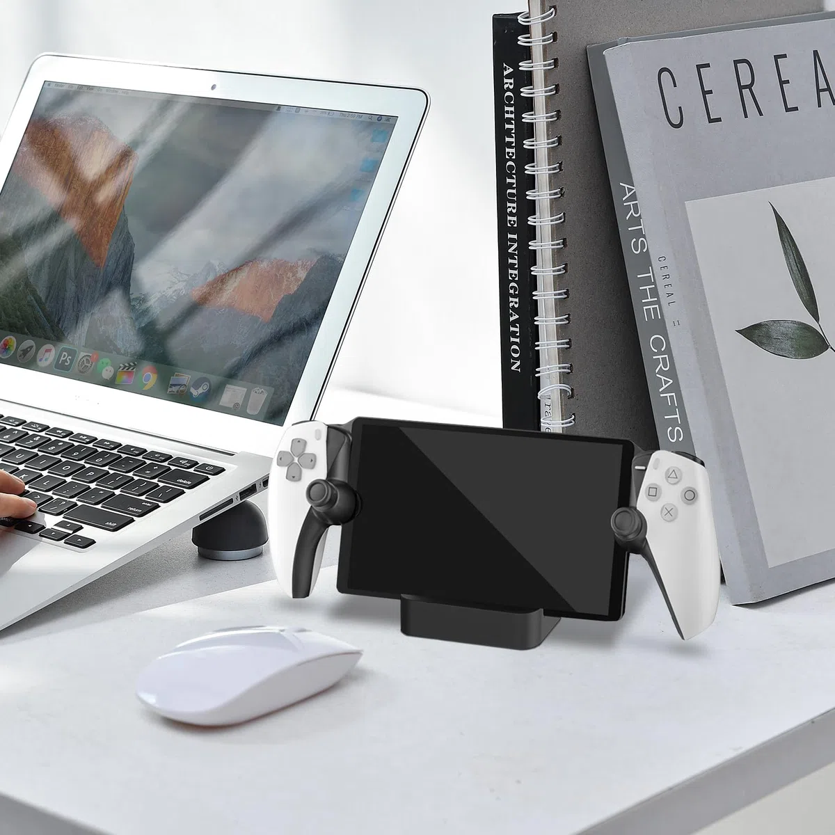 Dock di ricarica con porte USB C rimovibili compatibile con PS Portal Remote Player (Nero)