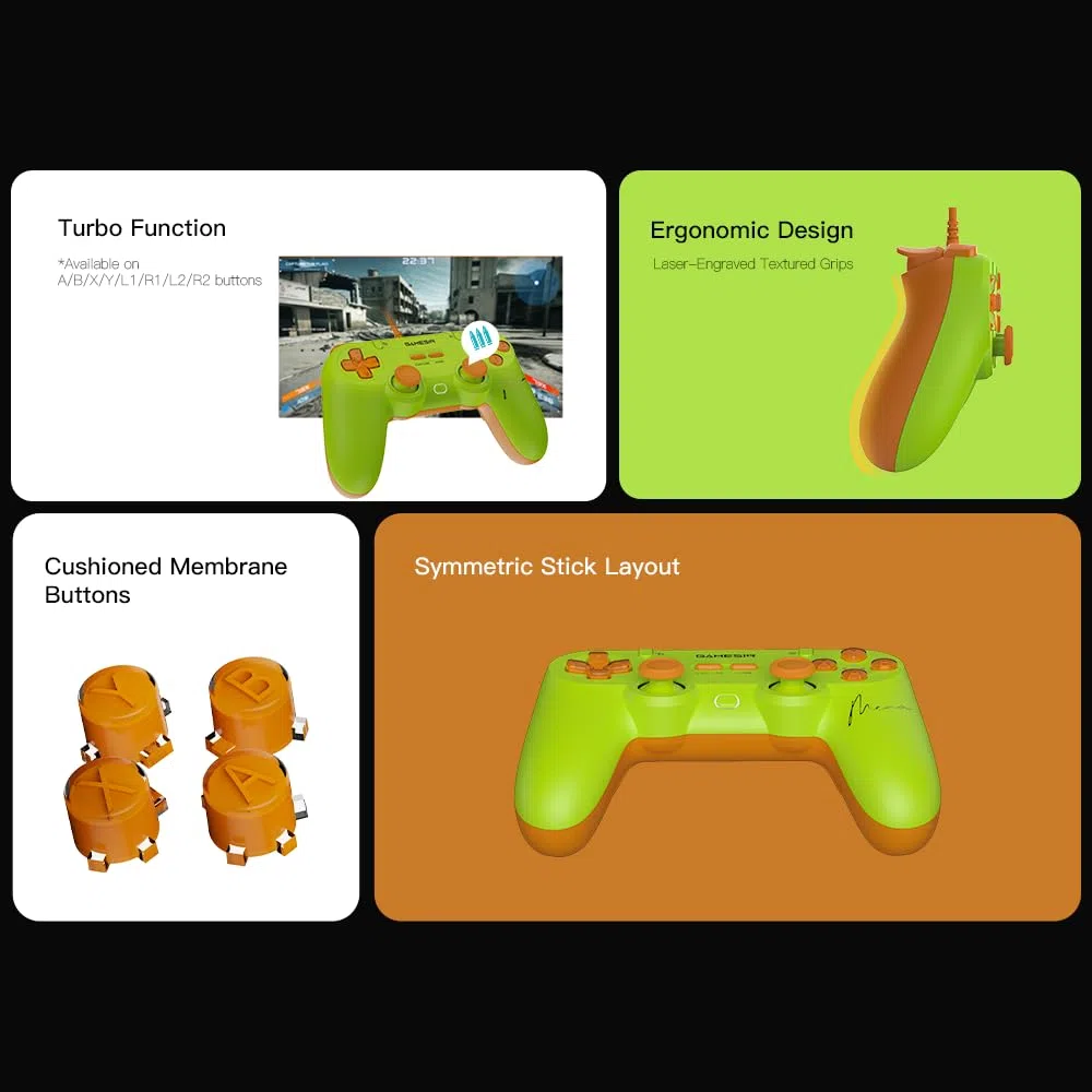 GameSir Tegenaria Lite Edizione MenaRD Controller di Gioco Simmetrico Cablato