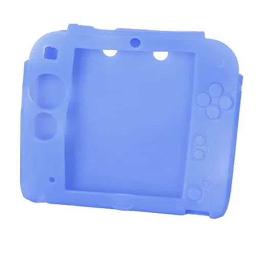 Custodia protettiva generica in silicone per console di gioco portatile N. 2DS. Colore blu