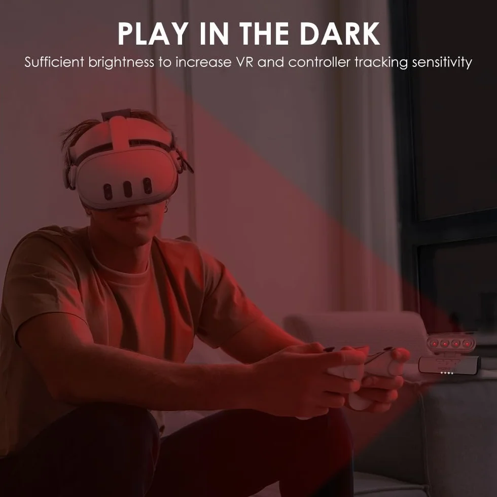 kkcobvr i3 ir Illuminatore Infrarossi Compatibile per Vision Pro QuestVR PSVR, Rilevamento del sensore nel buio, Anti-Disturbo Senza Luce Aumenta la Visione