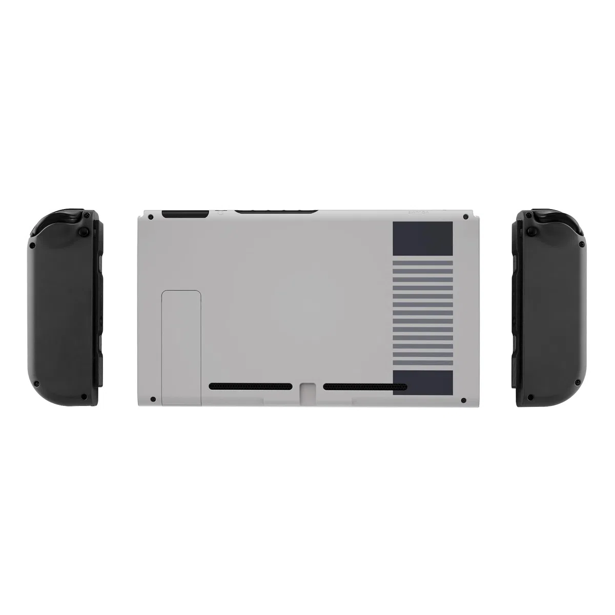 eXtremeRate Cover Posteriore Scocca Shell DIY Case Ricambio per Nintendo Switch Console con Supporto Kickstand(Non Include Console)-Stile NES Classico