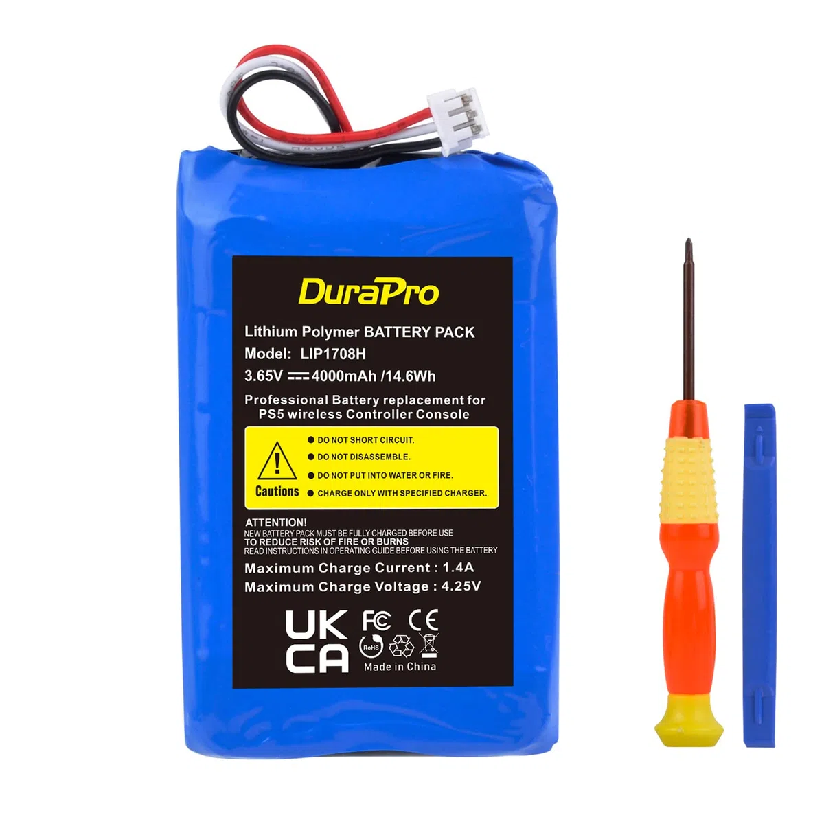 DuraPro Batteria 4000 mAh LIP1078 per Sony PS5 PlayStation 5 DualSense Wireless Controller