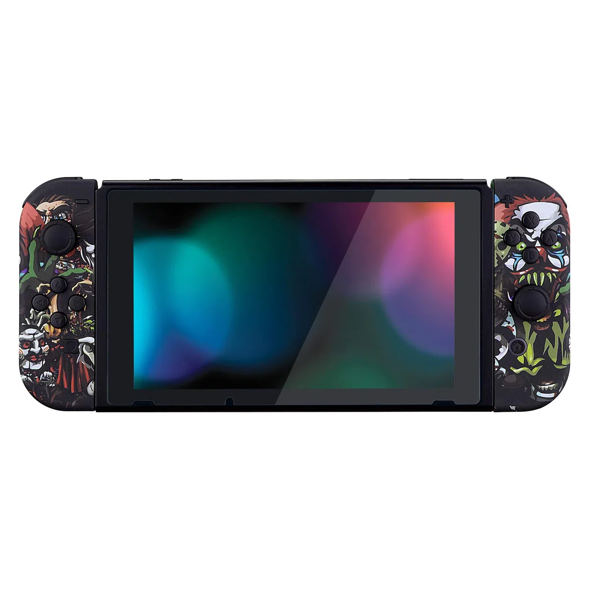 eXtremeRate Cover Custodia Scocca Joycon Case DIY Ricambio per Nintendo Switch Joycon&OLED Joycon Controller con Pulsanti Tasti Kit(NON Include Joycon)-Party Pauroso