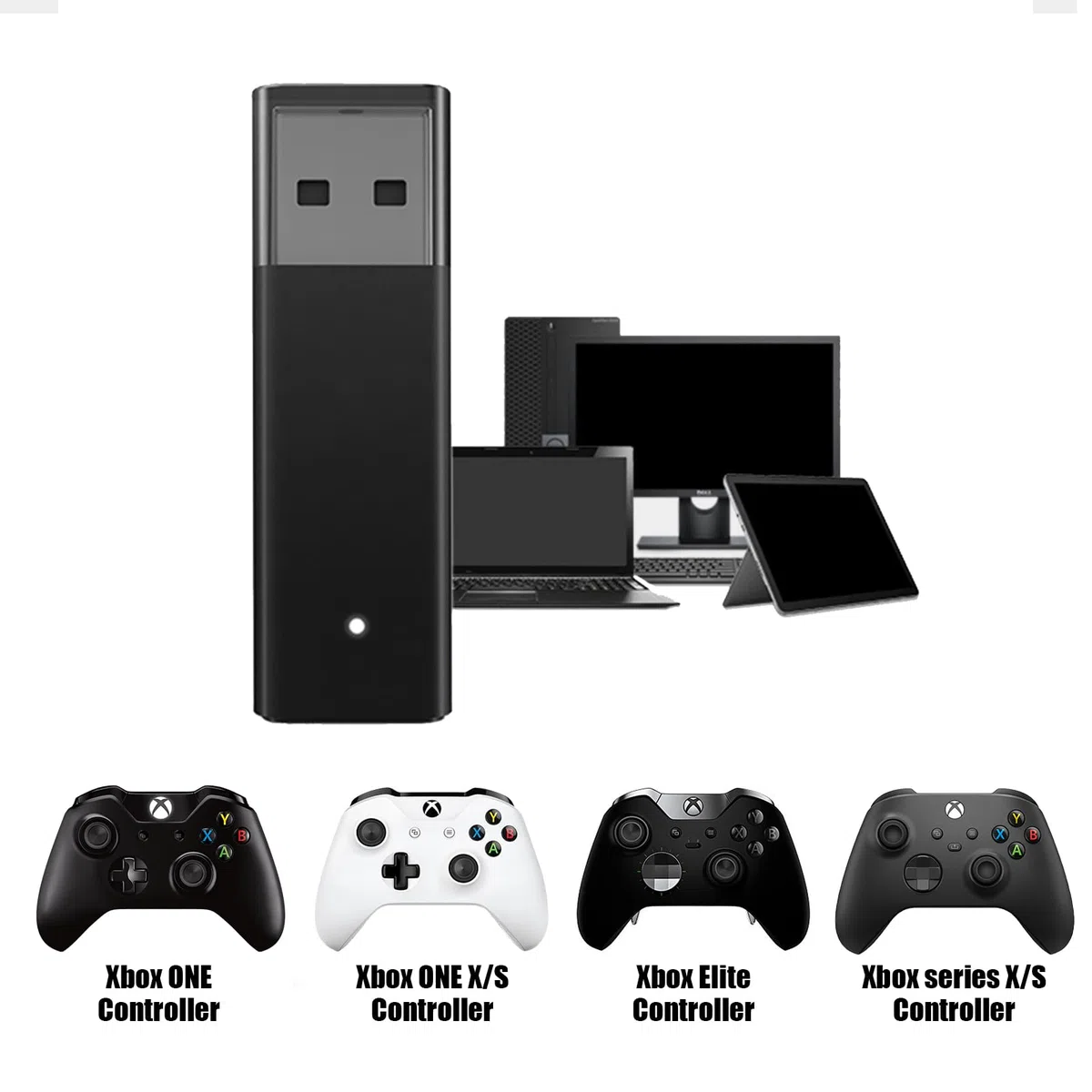 Adattatore Wireless per Controller Xbox – Adattatore Bluetooth per Controller Xbox X/S/Elite, Compatibile con Windows 10/11/8/8.1/7