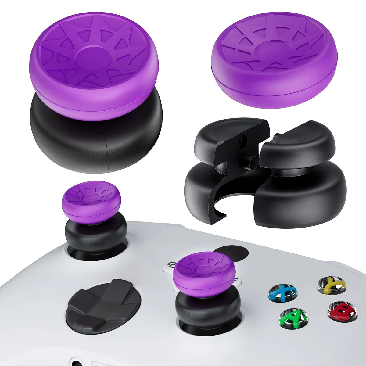 Set di 2 custodie per controller PS5 e PS4 (Turbo Pink)
