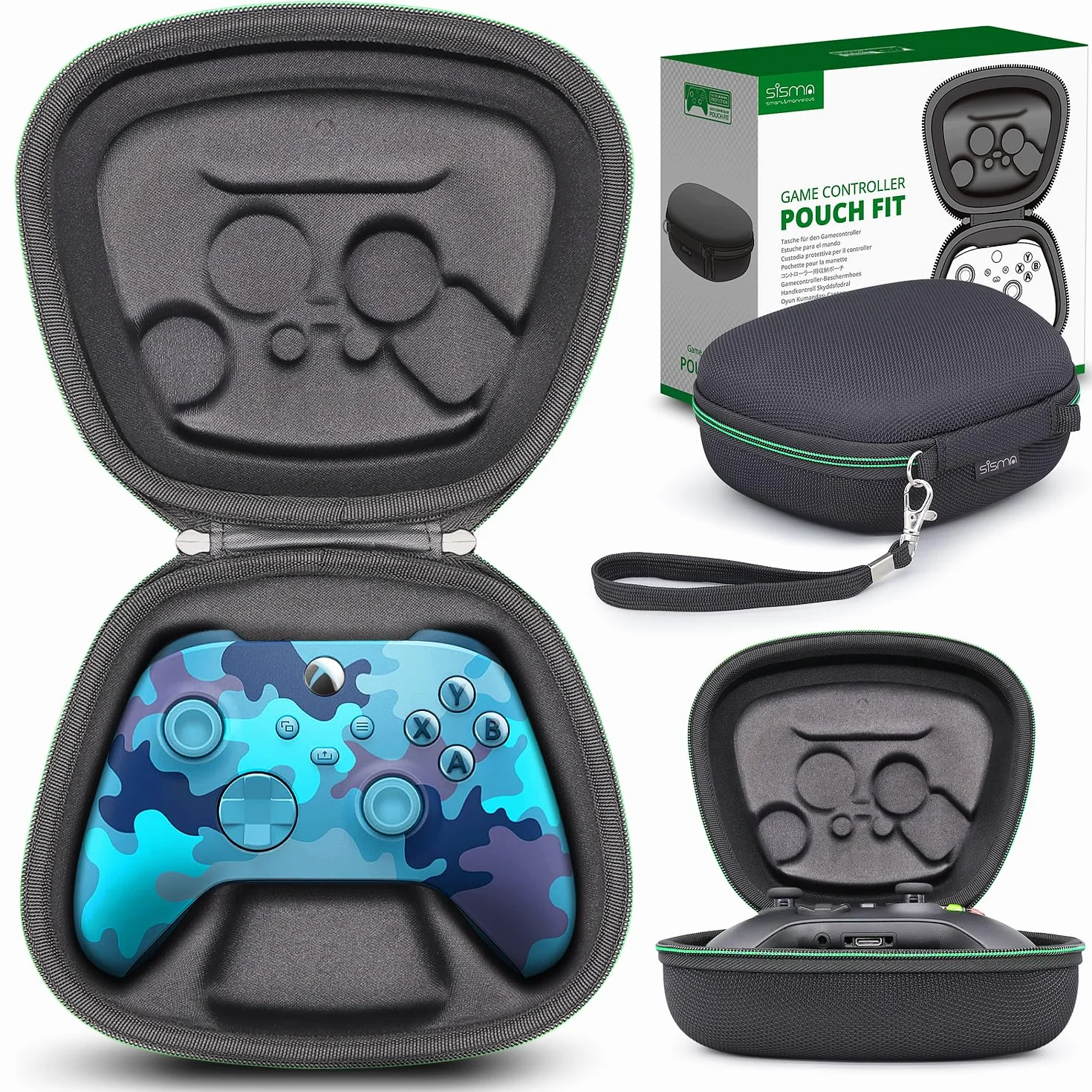 sisma Custodia Compatibile con Controller Wireless Xbox Series X S o Core, Custodia da viaggio Cover rigida per Riporre e Proteggere Gamepad Xbox, Facile da trasportare - Nero
